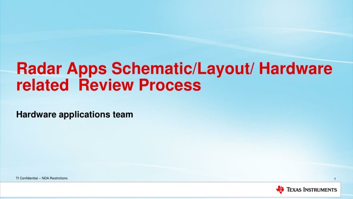 radar apps schematic layout hardware related