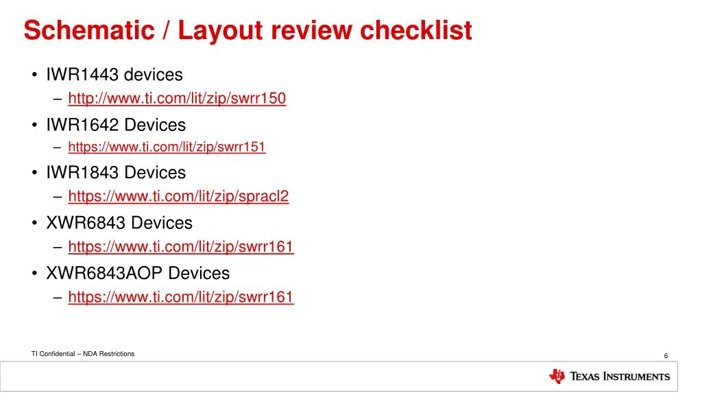 schematic layout review checklist