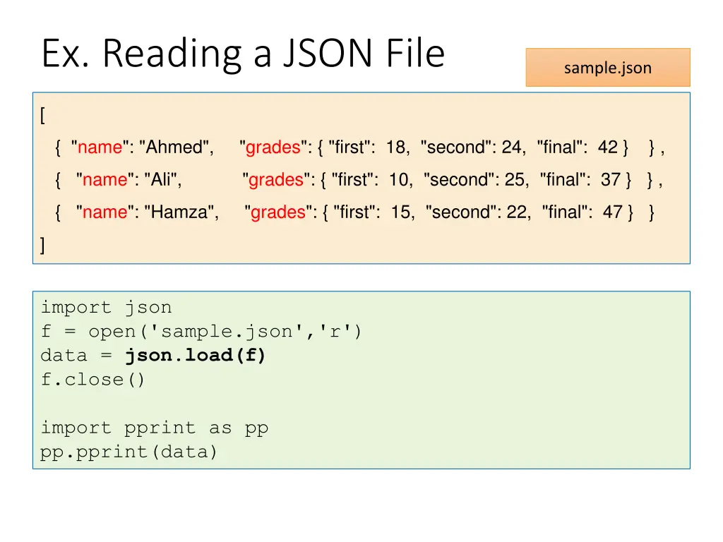 ex reading a json file