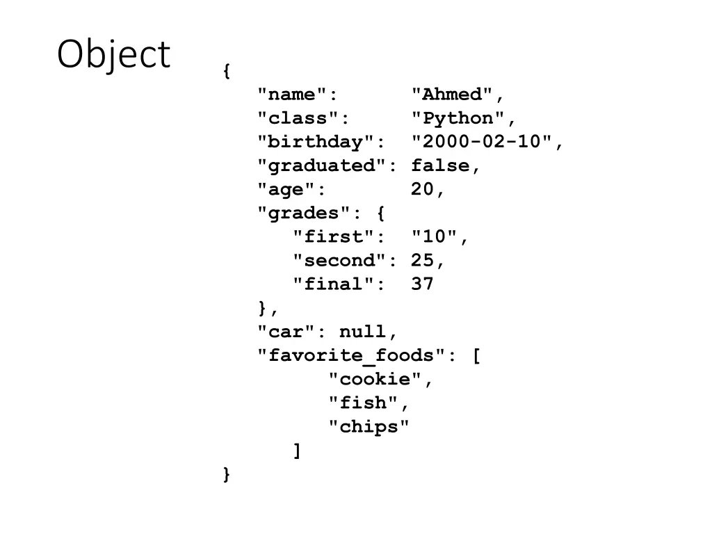 object