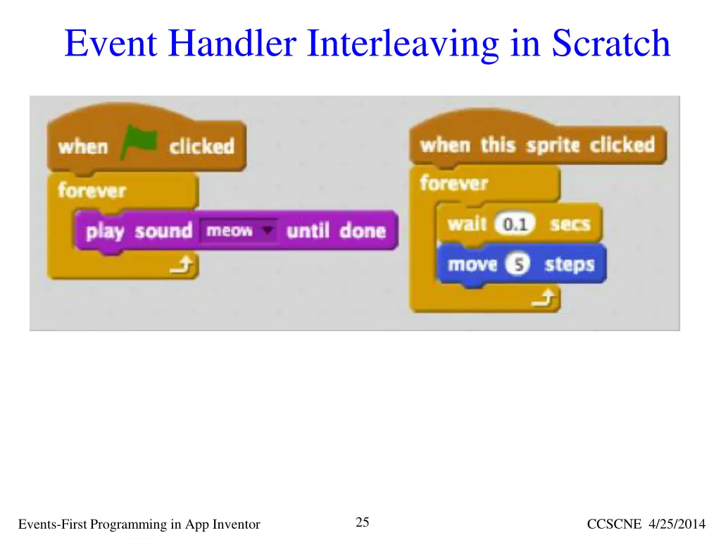 event handler interleaving in scratch