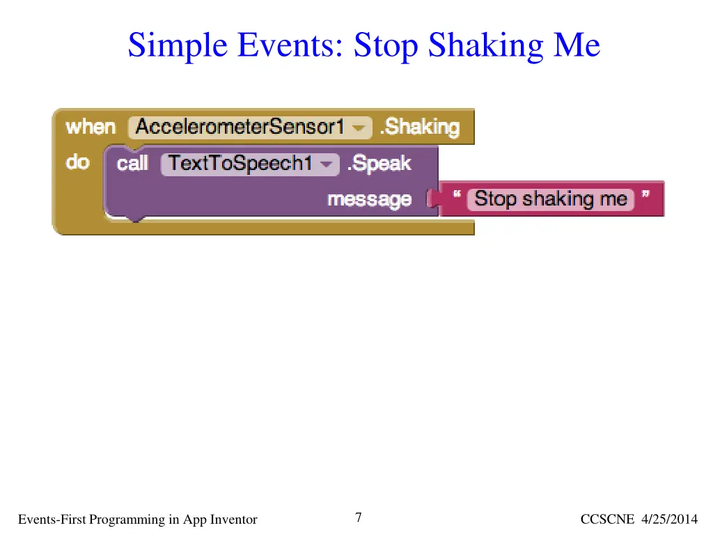 simple events stop shaking me