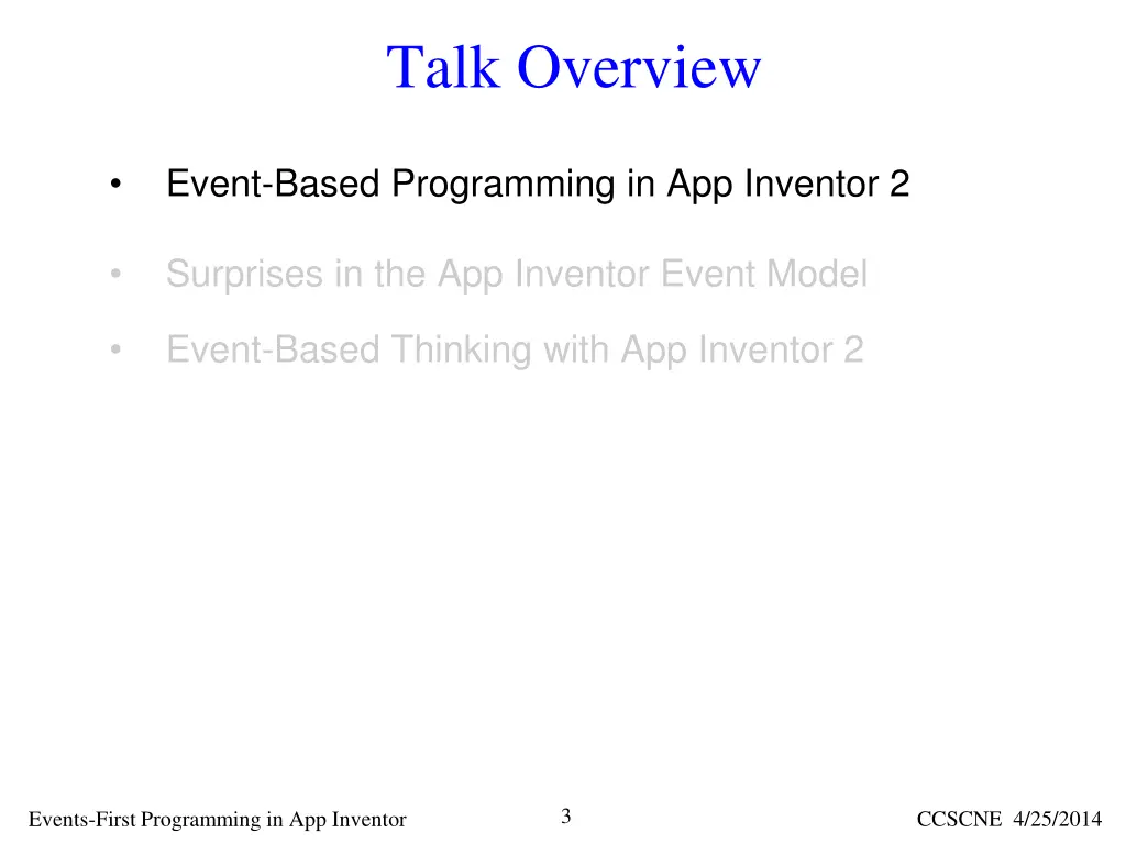 talk overview 1