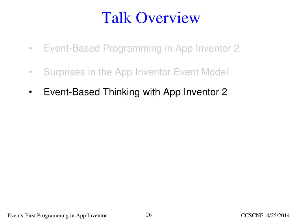 talk overview 3