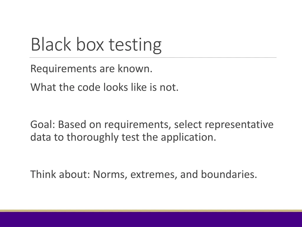 black box testing