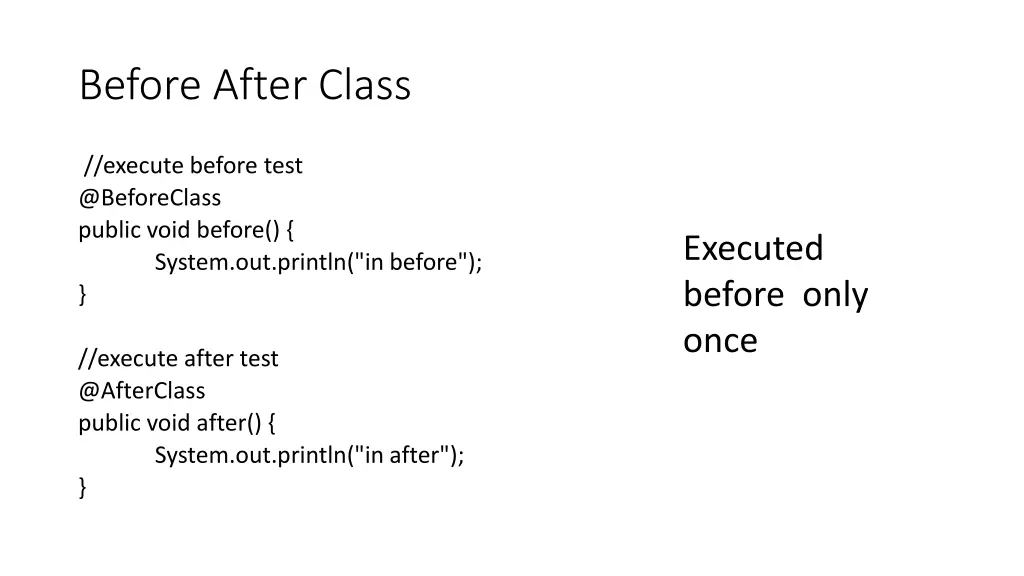 before after class
