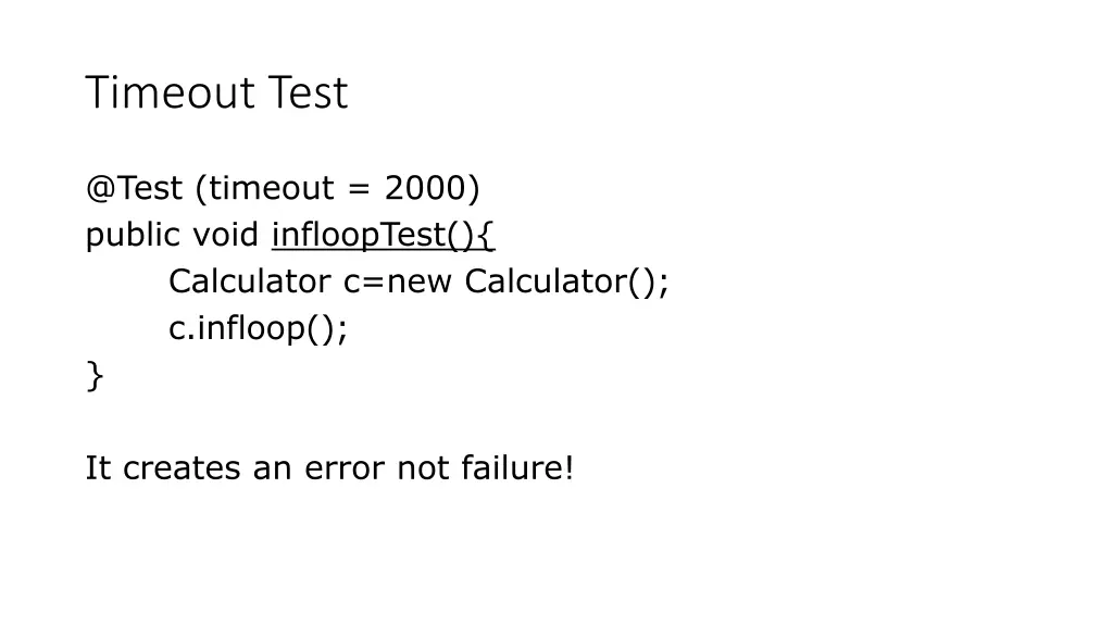 timeout test