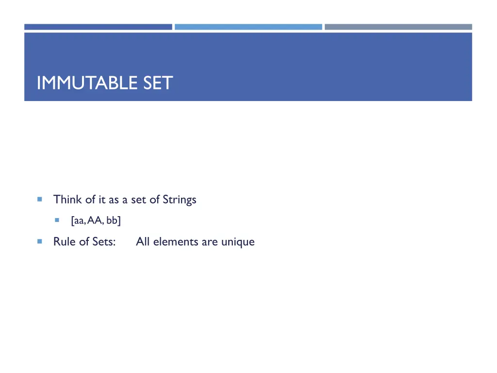 immutable set