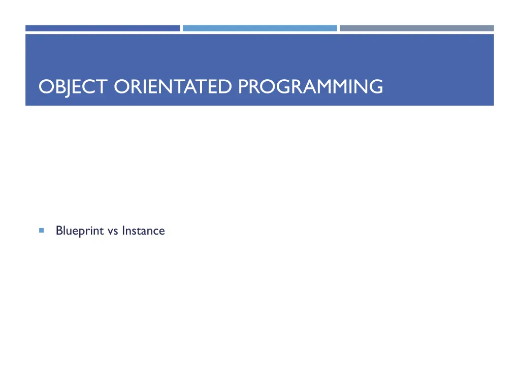 object orientated programming