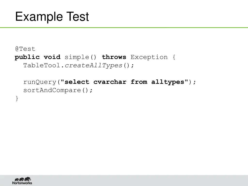 example test