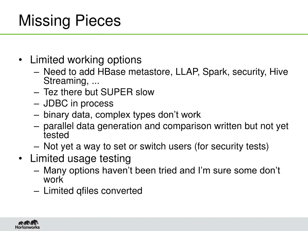 missing pieces