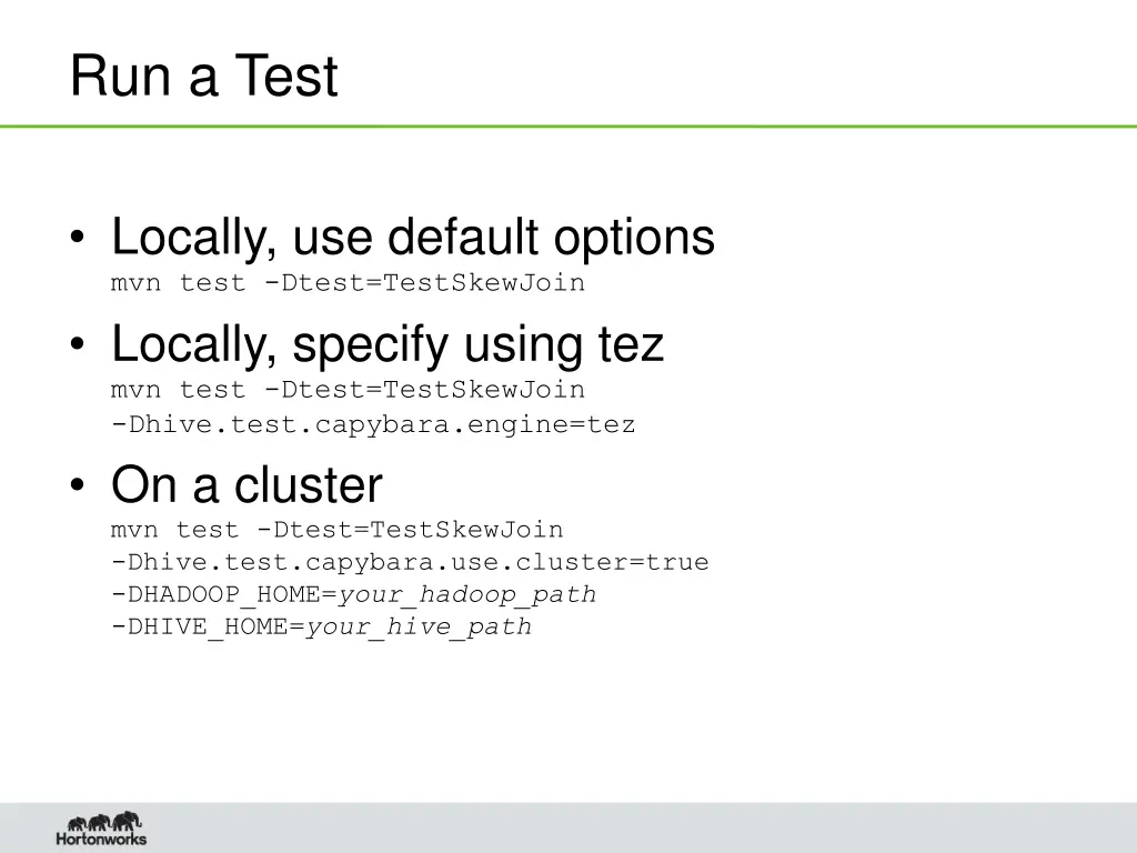 run a test