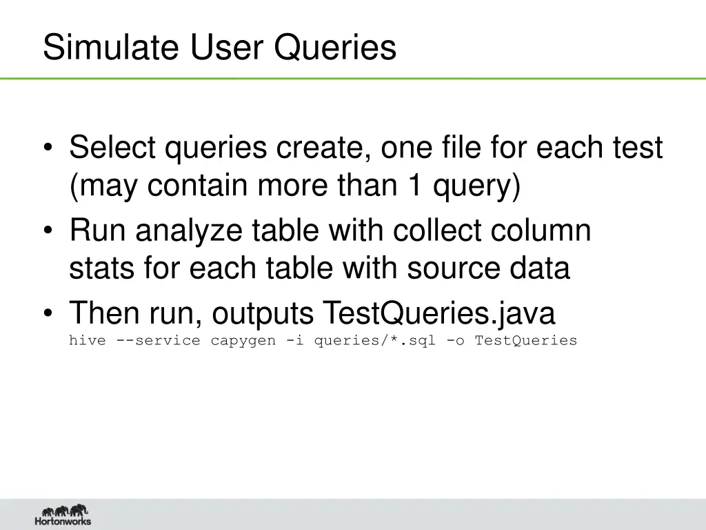 simulate user queries