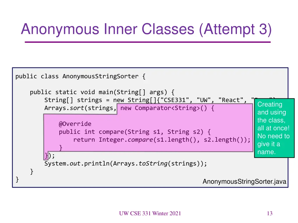 anonymous inner classes attempt 3 1