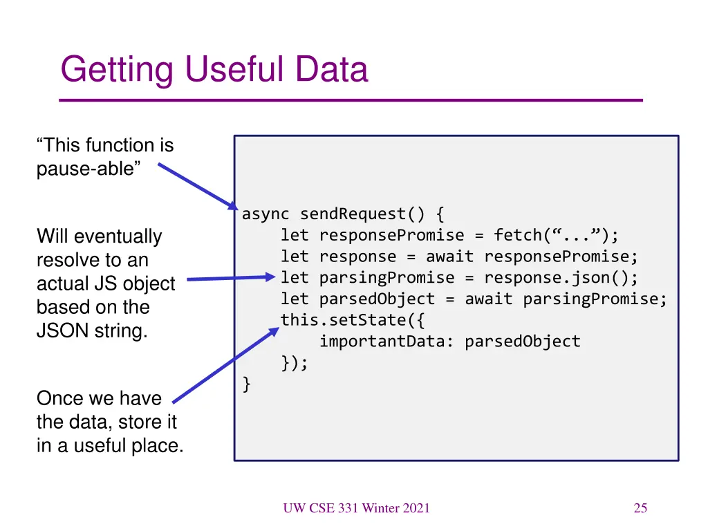 getting useful data