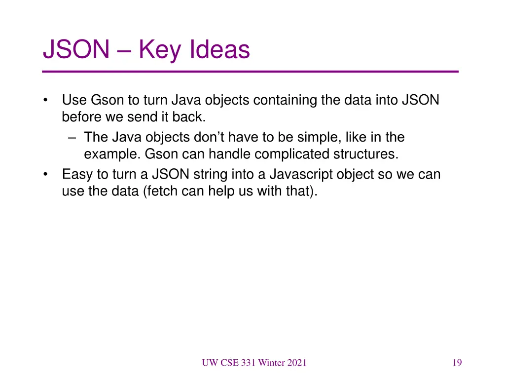 json key ideas