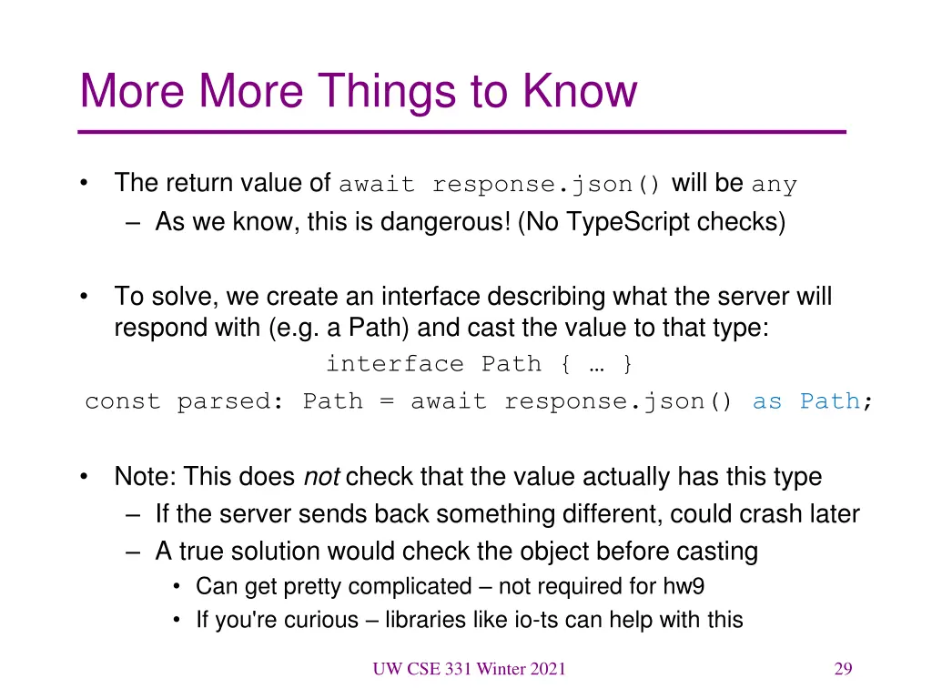 more more things to know