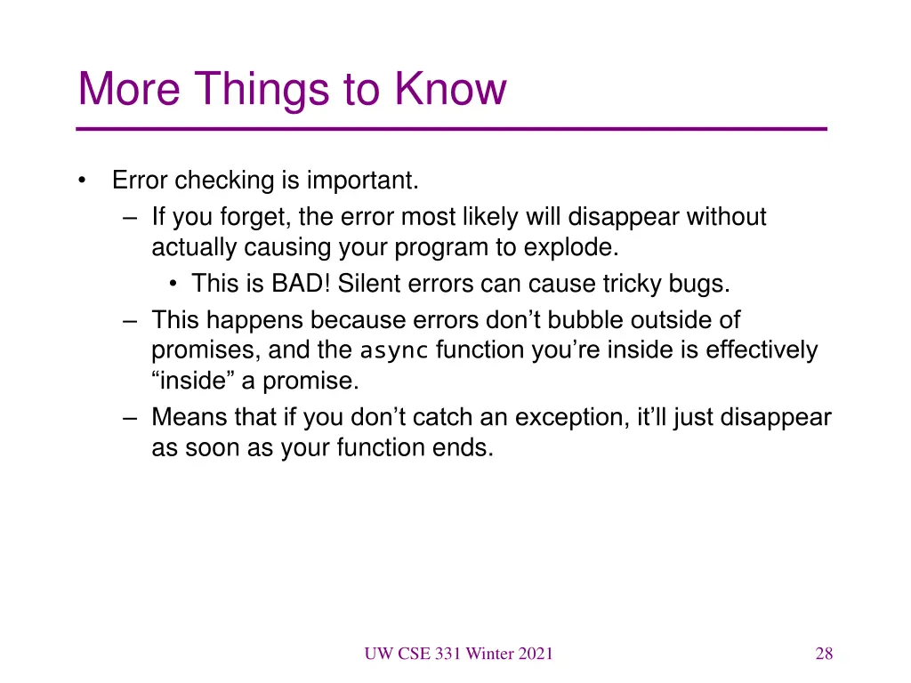 more things to know