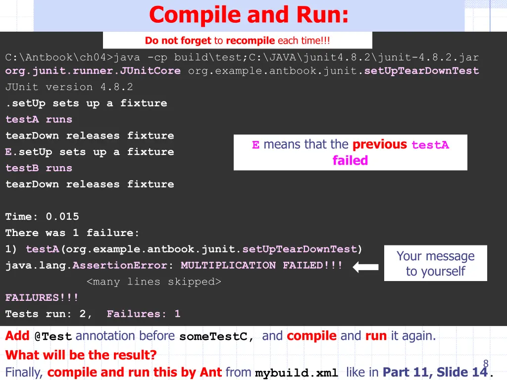 compile and run 1