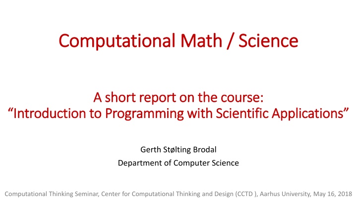 computational computational math science