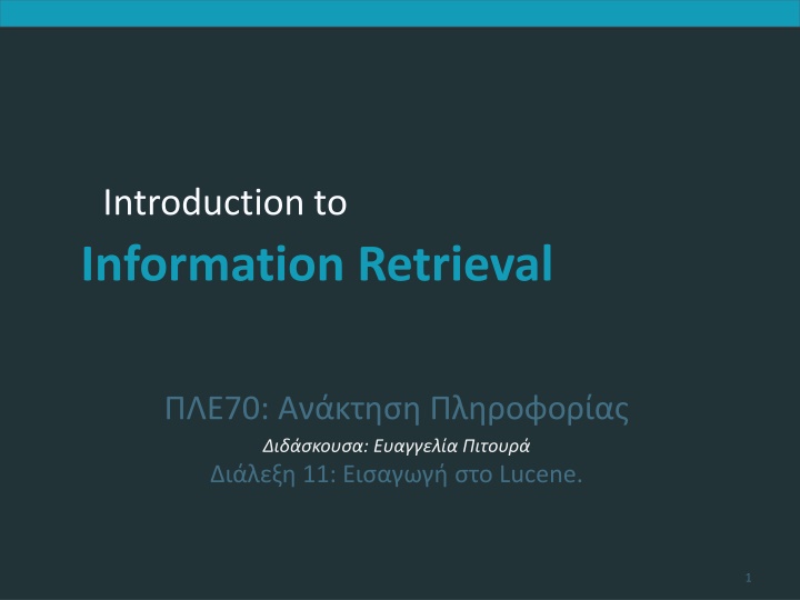 introduction to information retrieval