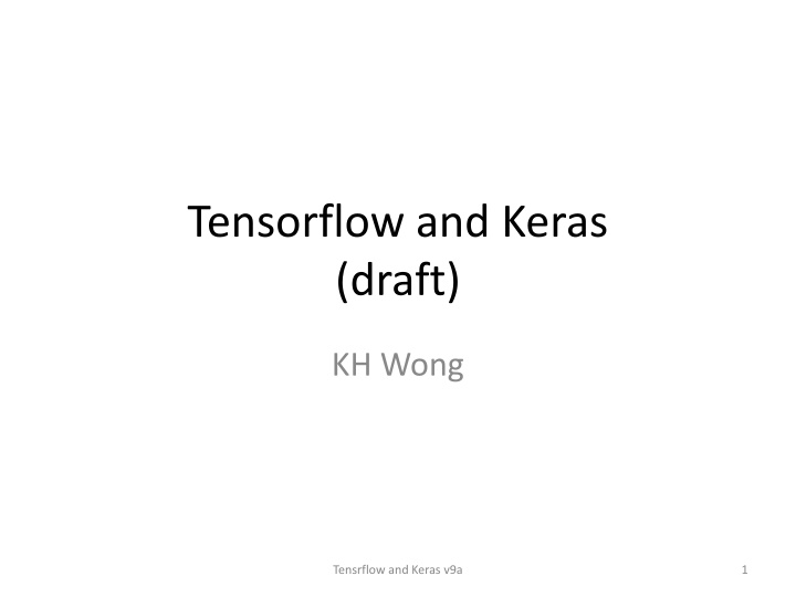 tensorflow and keras draft