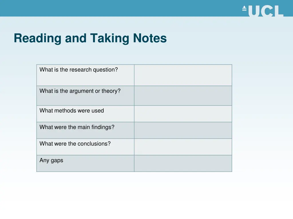 reading and taking notes