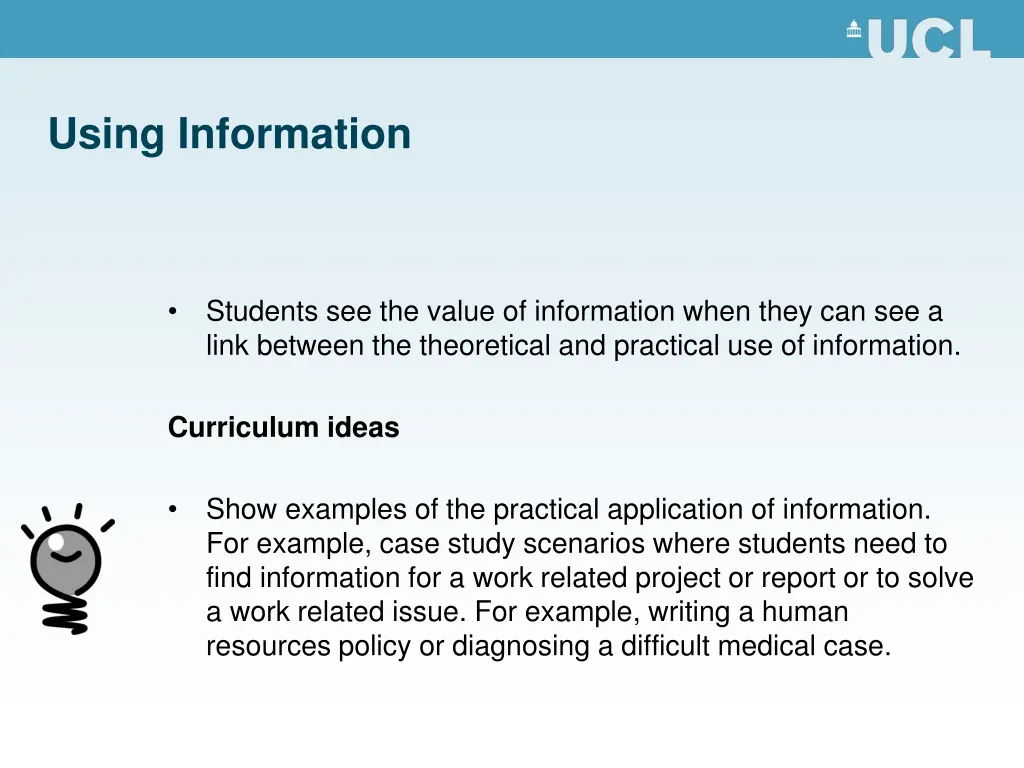 using information