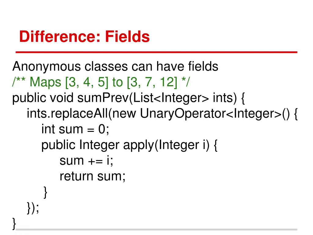 difference fields