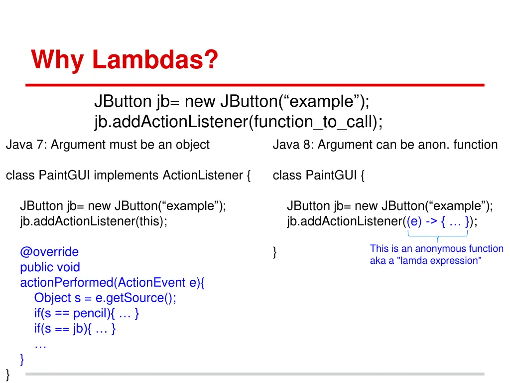why lambdas