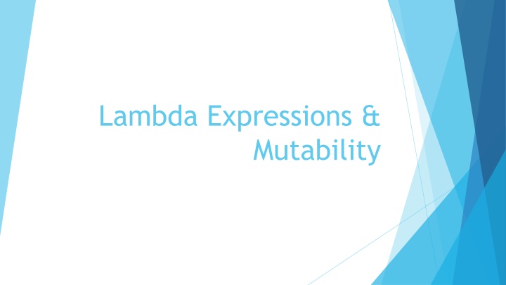lambda expressions