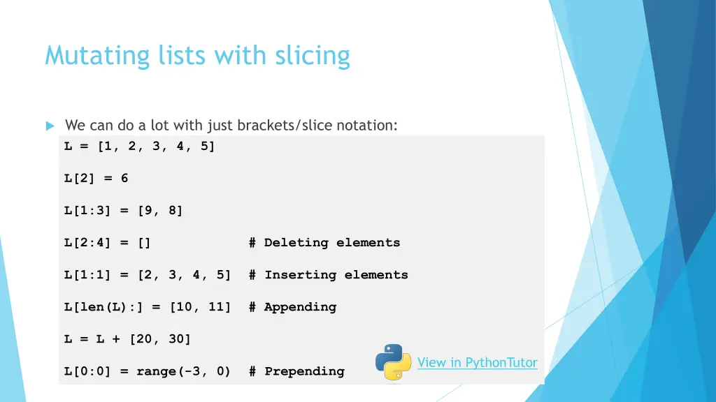 mutating lists with slicing
