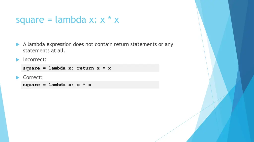 square lambda x x x