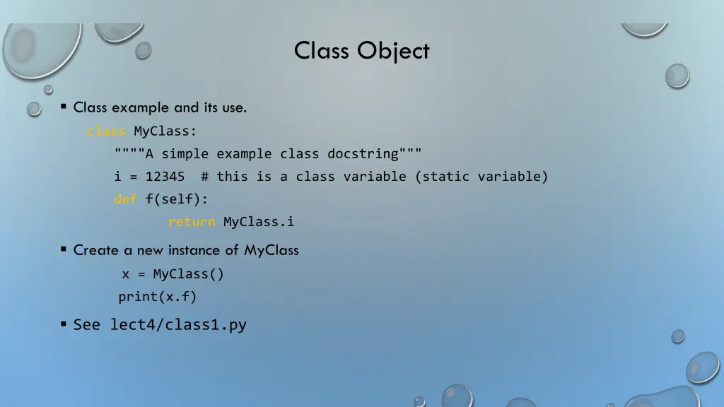 class object