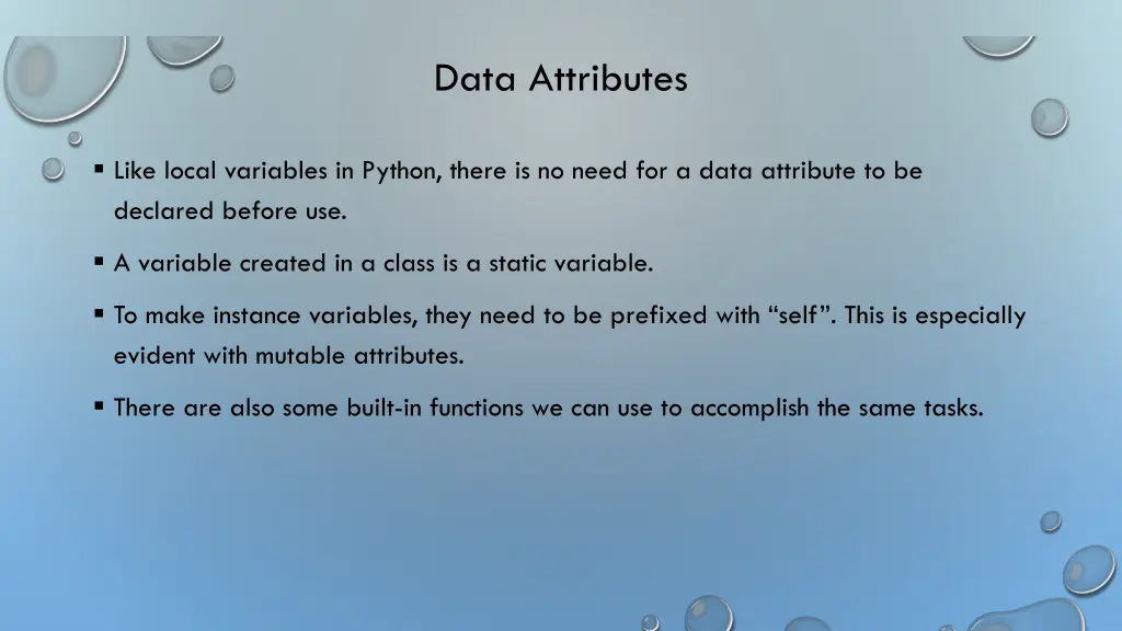 data attributes