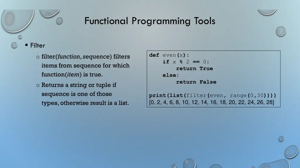 functional programming tools 1