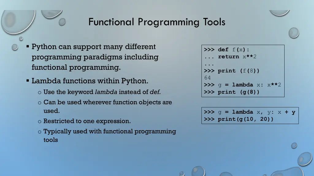 functional programming tools
