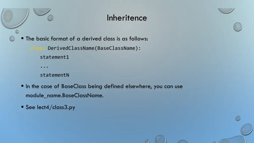 inheritence