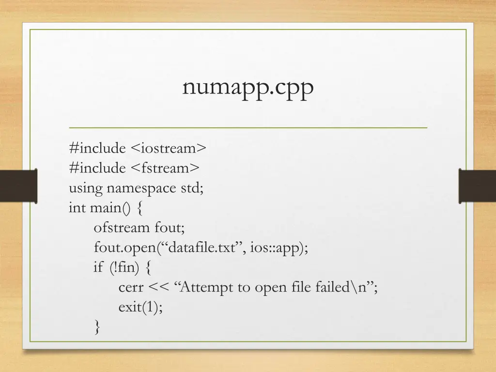 numapp cpp