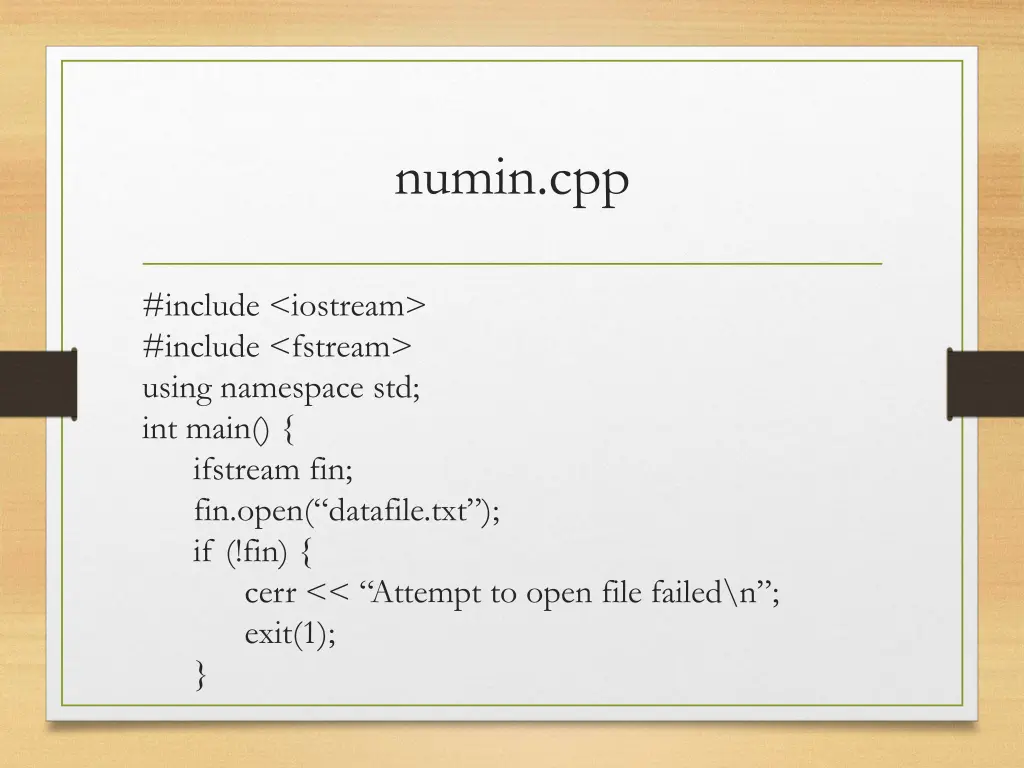 numin cpp