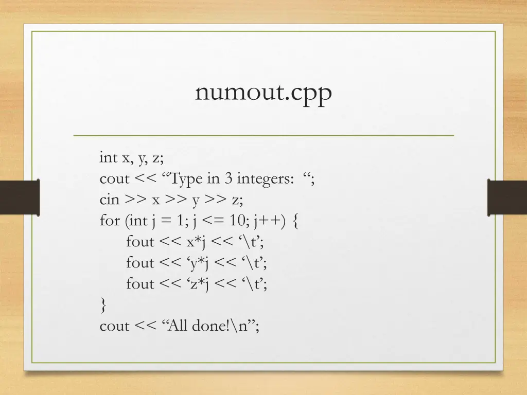 numout cpp 1