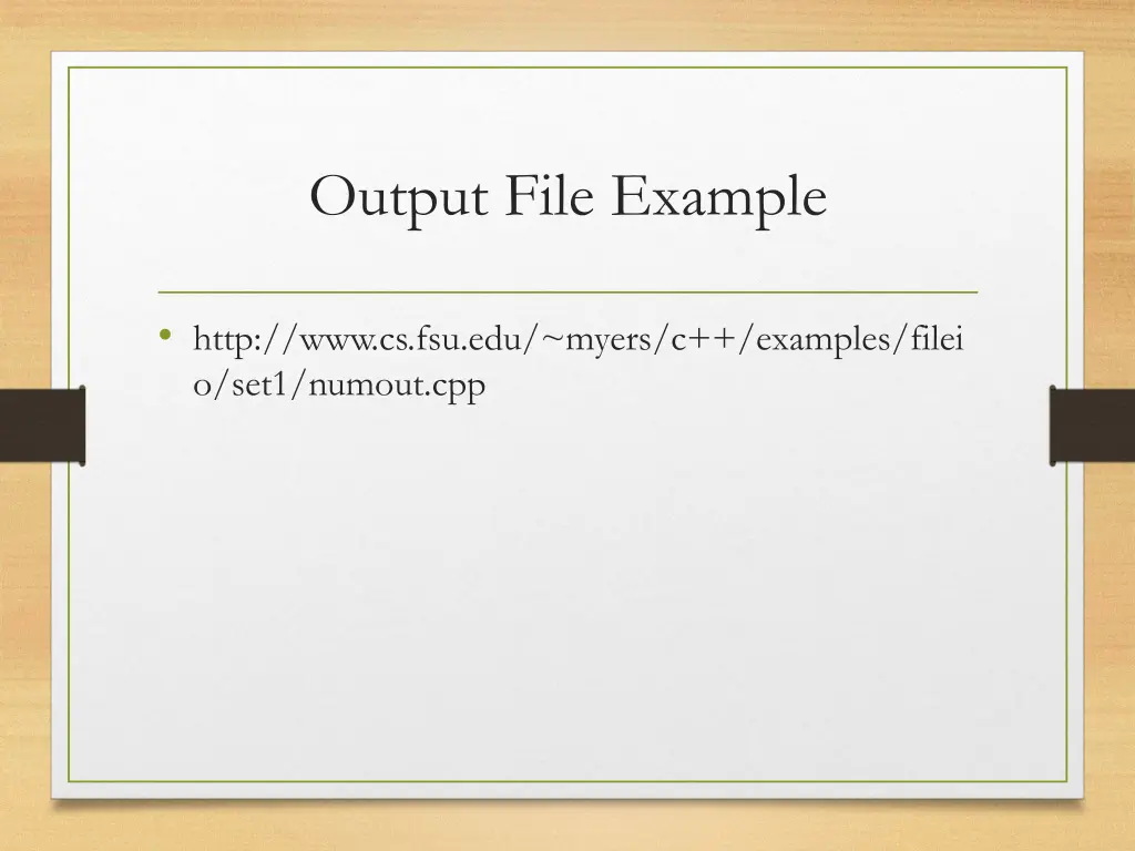 output file example