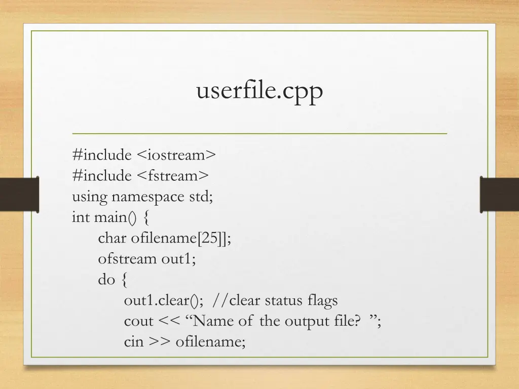 userfile cpp