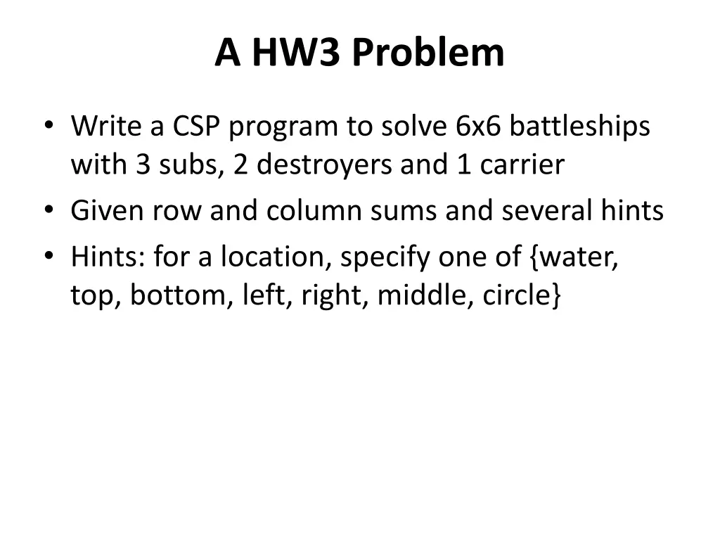 a hw3 problem