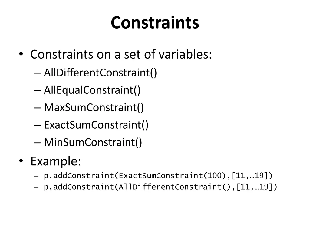 constraints 1