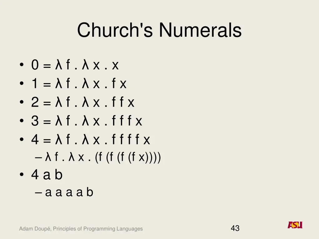 church s numerals