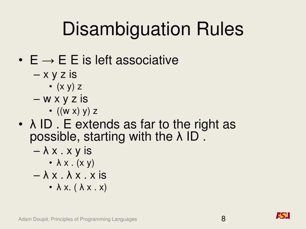 disambiguation rules