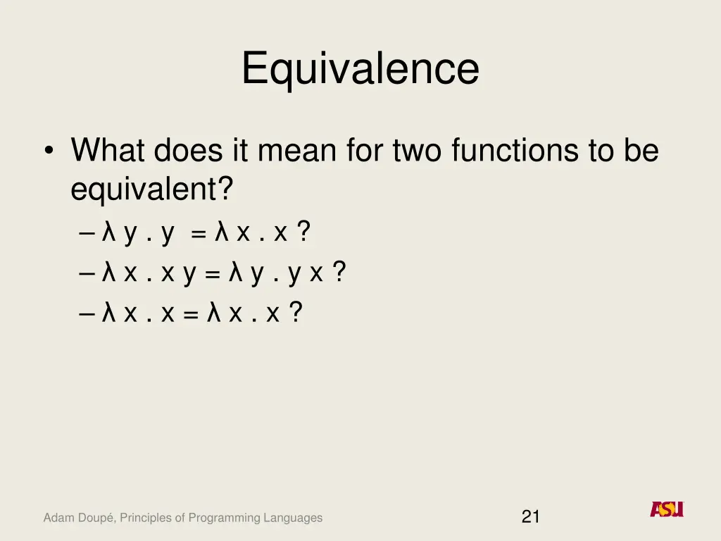 equivalence