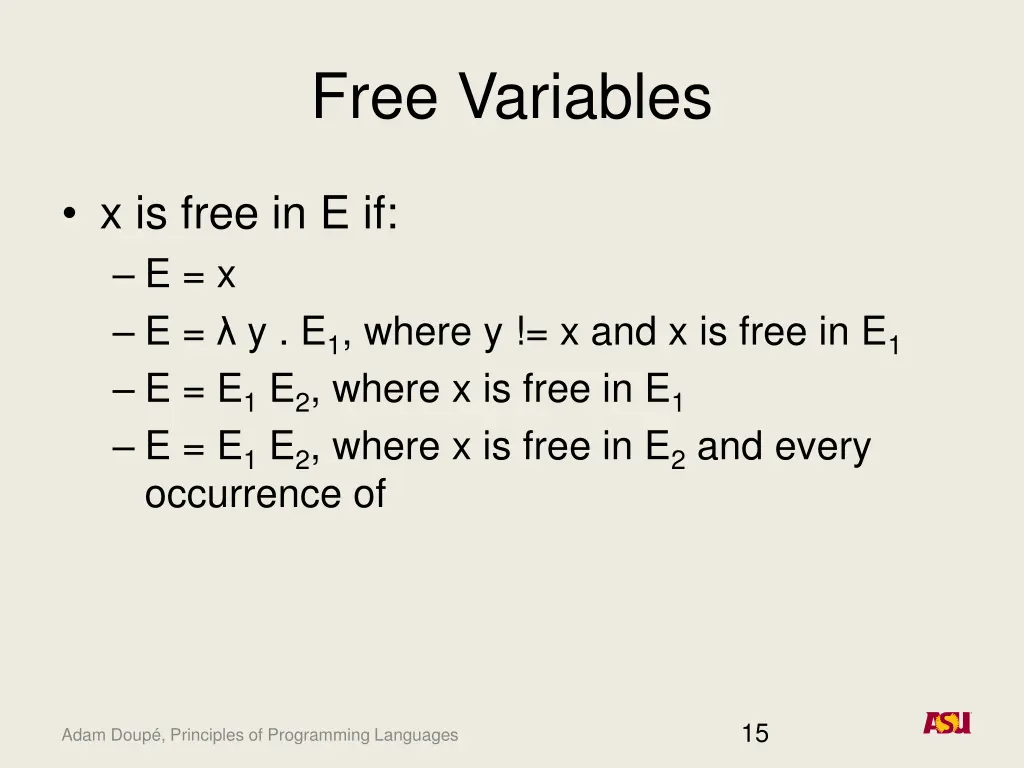 free variables 1