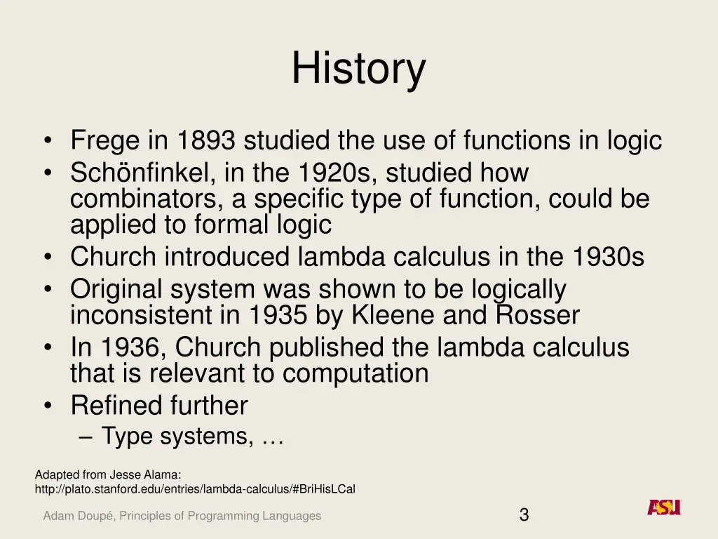 history